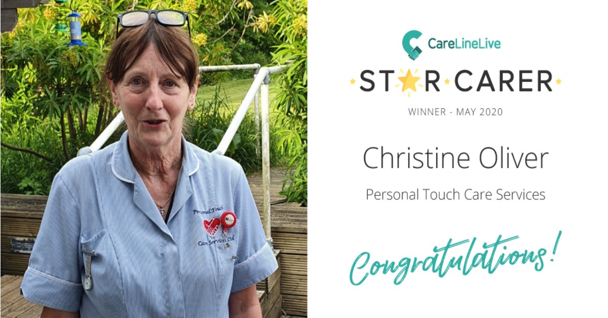 Congratulations to our May Star Carer, Christine Oliver from Personal Touch Care Services