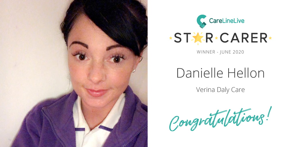 Congratulations to our June Star Carer, Danielle Hellon from Verina Daly Care