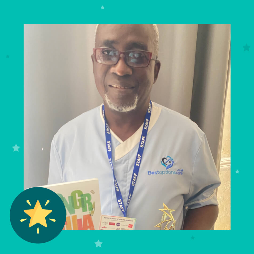 Star Carer for June: Patrick Ishola from Best Options Care plus thoughts on how to manage non driving carers